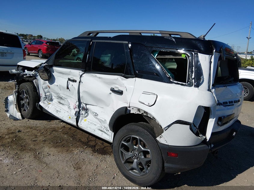 Vin: 3fmcr9d99nre21248, lot: 46813439, ford bronco sport badlands 20223