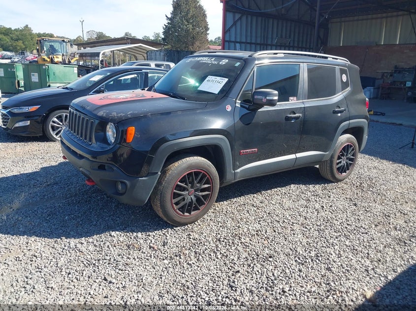 Vin: zaccjbcb4hpg54833, lot: 46813565, jeep renegade trailhawk 4x4 20172