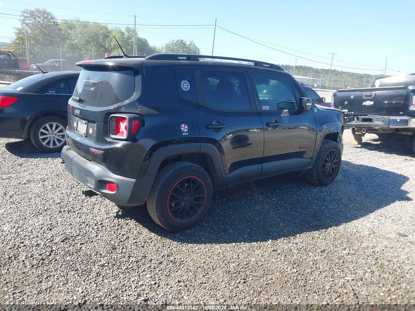Vin: zaccjbcb4hpg54833, lot: 46813565, jeep renegade trailhawk 4x4 20174