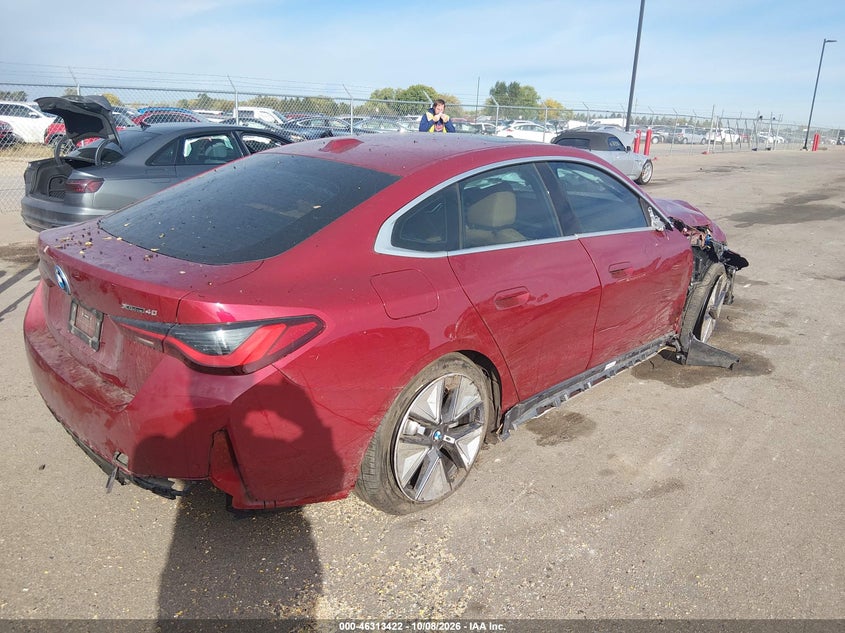 Vin: wby43hd00sfu47444, lot: 46813645, bmw i4 gran coupe xdrive40 20254