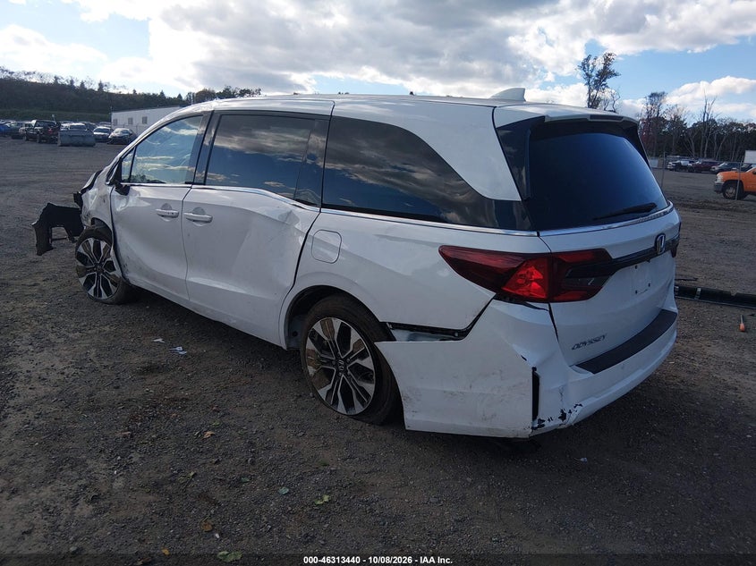 Vin: 5fnrl6h99sb031658, lot: 46813663, honda odyssey elite 20253