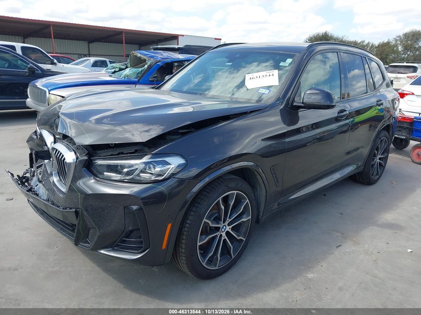 Vin: 5ux43dp03n9j87998, lot: 46813767, bmw x3 sdrive30i 20222