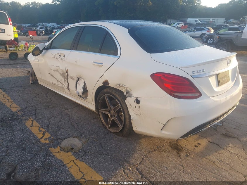 Vin: 55swf4jb1gu149883, lot: 46813847, mercedes-benz c 300 sport 20163