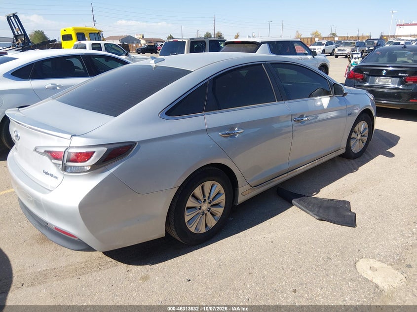 Vin: kmhe24l38ha063040, lot: 46813855, hyundai sonata hybrid se 20174