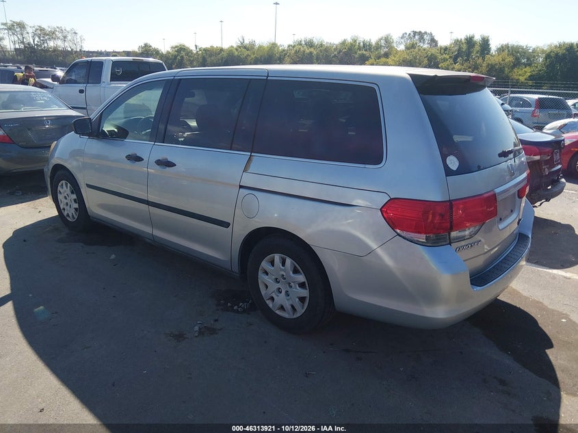 Vin: 5fnrl3h26ab020827, lot: 46814144, honda odyssey lx 20103