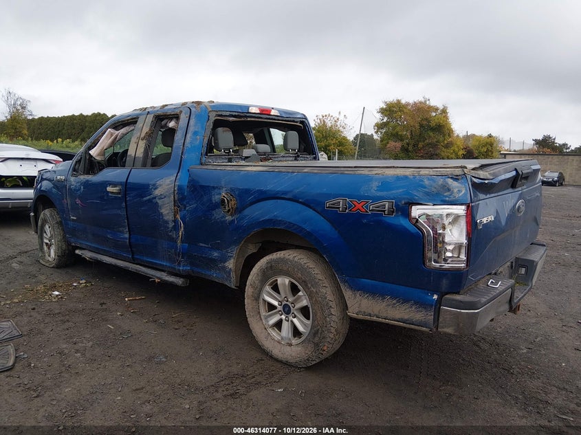 Vin: 1ftex1ep0hfc55138, lot: 46814300, ford f-150 xl 20173