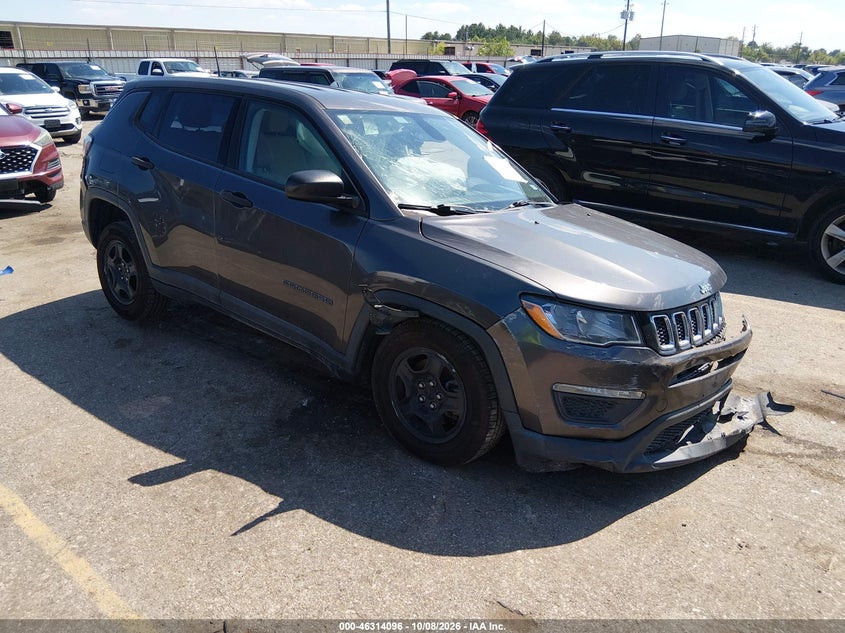 Vin: 3c4njcab4lt125126, lot: 46814319, jeep compass sport fwd 20201