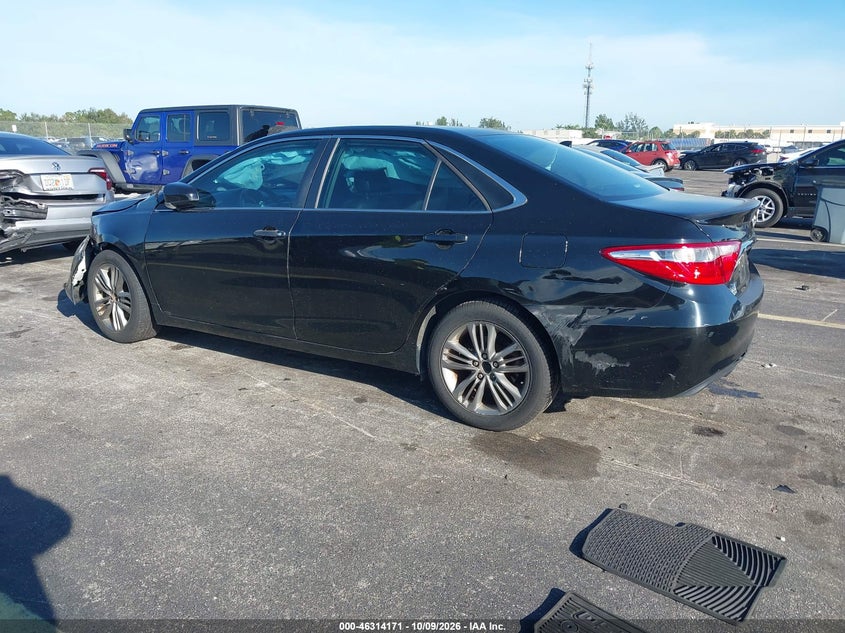 Vin: 4t1bf1fk4fu979833, lot: 46814394, toyota camry se 20153