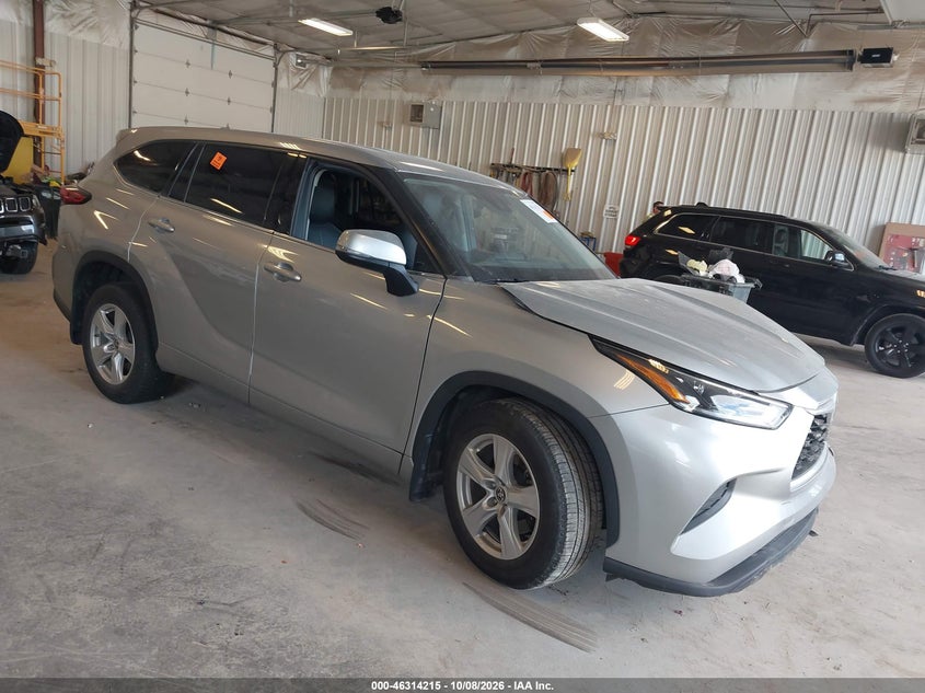 Vin: 5tdczrbh9ms533848, lot: 46814438, toyota highlander l 2021 img_1