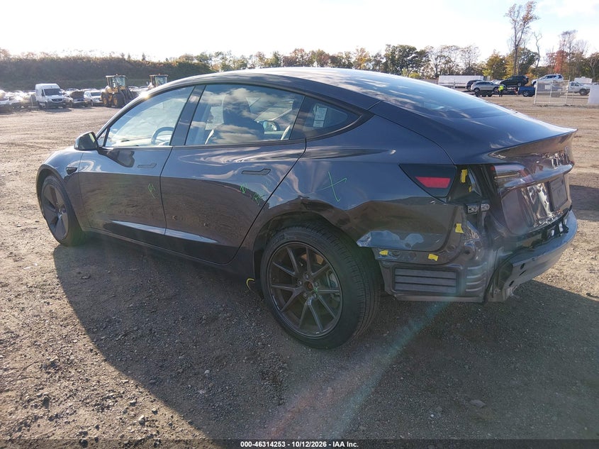 Vin: 5yj3e1ea4pf689820, lot: 46814476, tesla model 3 rear-wheel drive 20233