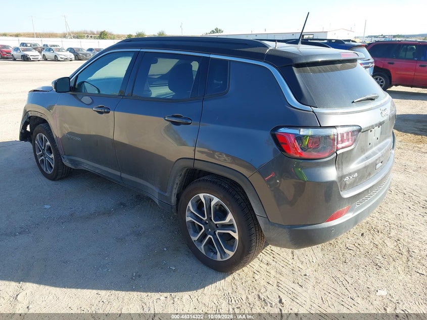 Vin: 3c4njdcn7pt537706, lot: 46814545, jeep compass limited 4x4 20233