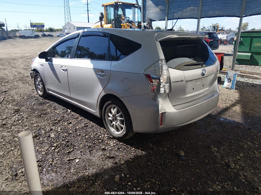 Vin: jtdzn3eu6c3144483, lot: 46814607, toyota prius v three 20123