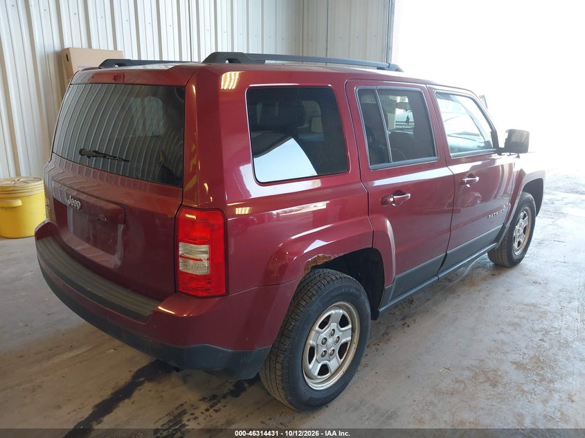 Vin: 1c4njrbb6fd268932, lot: 46814654, jeep patriot sport 20154