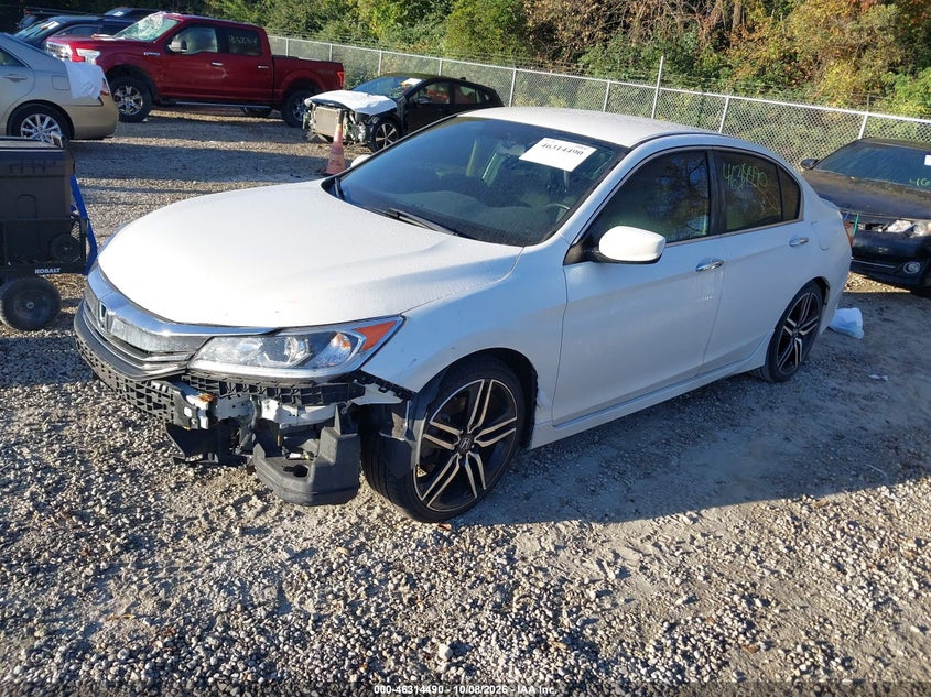 Vin: 1hgcr2f10ha081233, lot: 46814713, honda accord sport se 20172