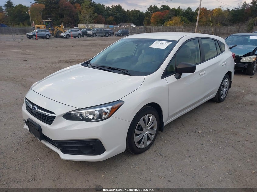 Vin: 4s3gtab6xp3703854, lot: 46814749, subaru impreza base 5-door 20232