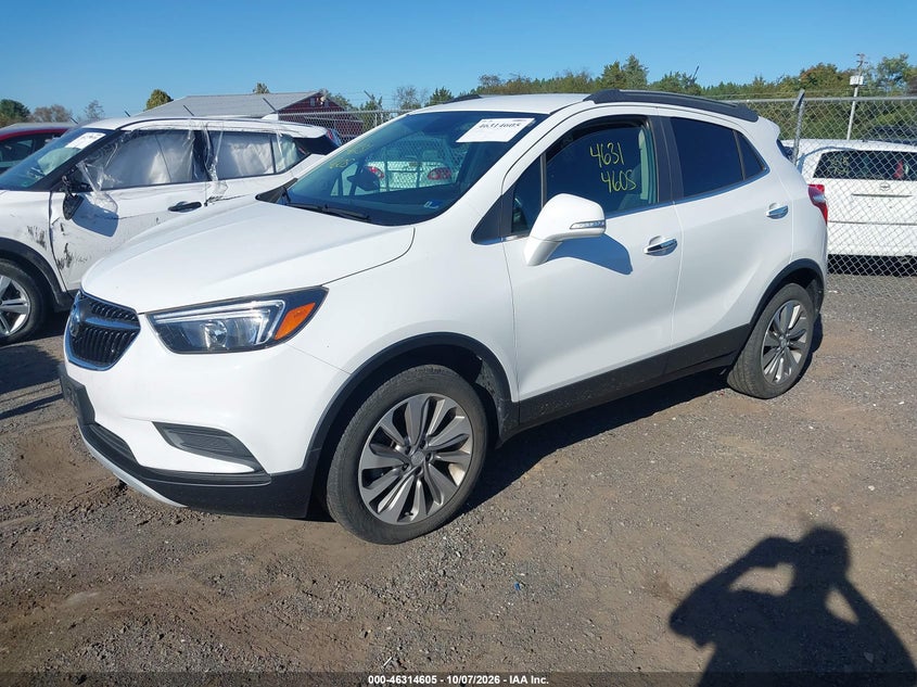 Vin: kl4cjesb0kb800899, lot: 46814828, buick encore awd preferred 20192