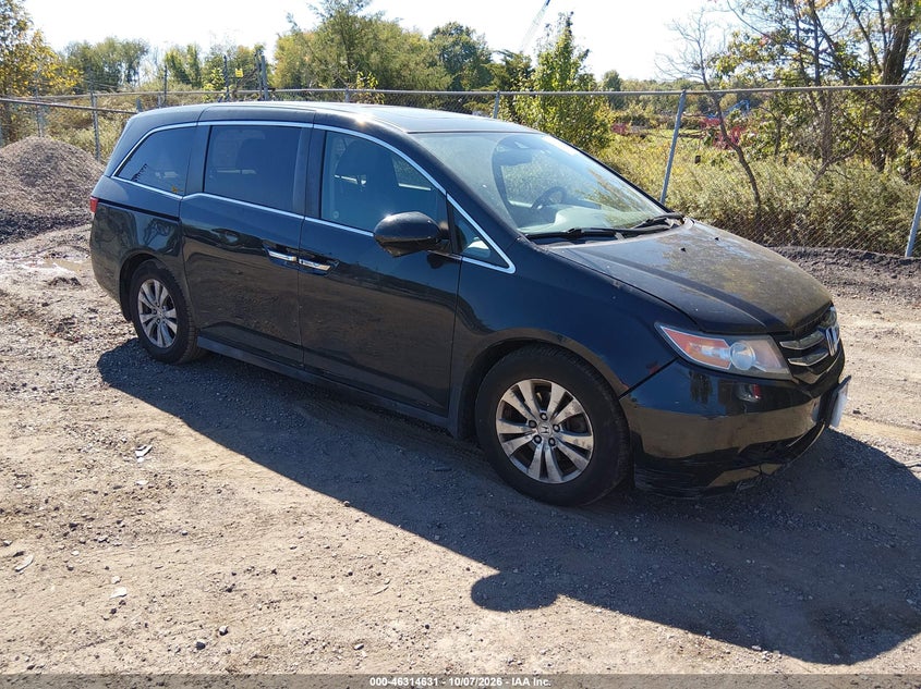 Vin: 5fnrl5h6xeb121650, lot: 46814854, honda odyssey ex-l 20141