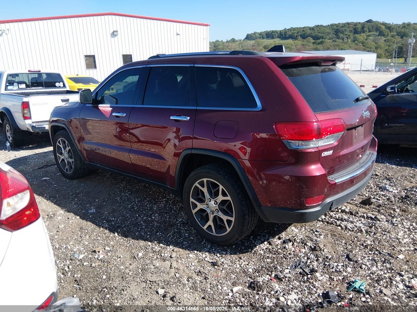 Vin: 1c4rjebg9kc673558, lot: 46814888, jeep grand cherokee limited 4x2 20193