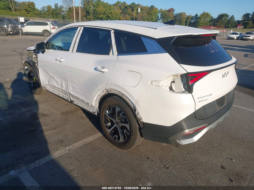 Vin: 5xyk33af6pg012226, lot: 46814932, kia sportage ex 20233