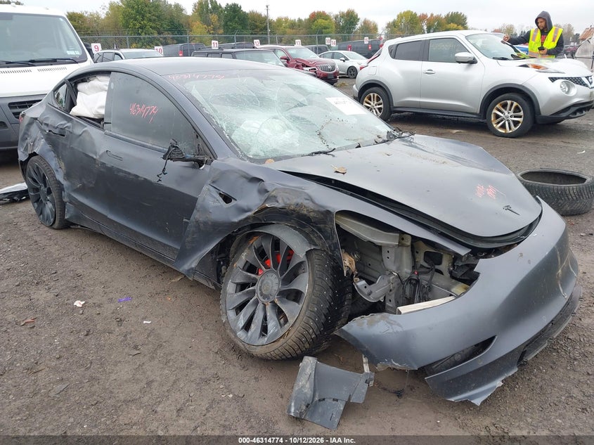 Vin: 5yj3e1ec8nf156366, lot: 46814997, tesla model 3 performance dual motor all-wheel drive 2022 img_1