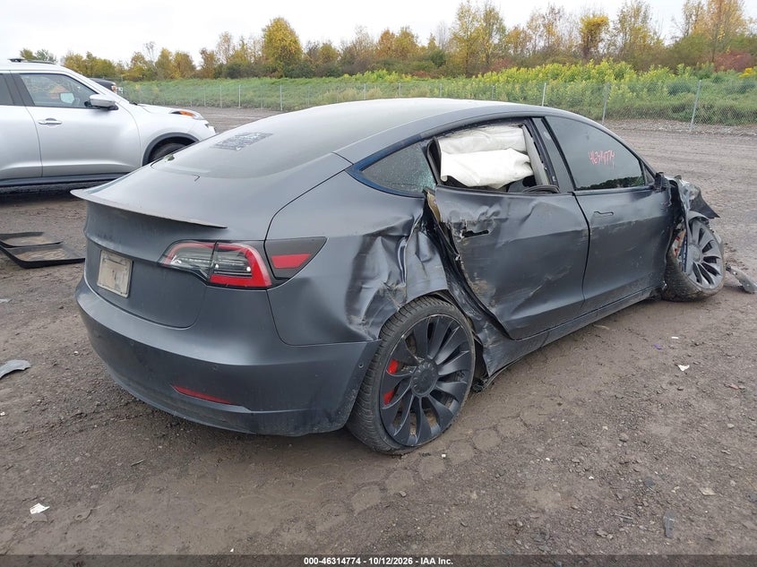 Vin: 5yj3e1ec8nf156366, lot: 46814997, tesla model 3 performance dual motor all-wheel drive 20224