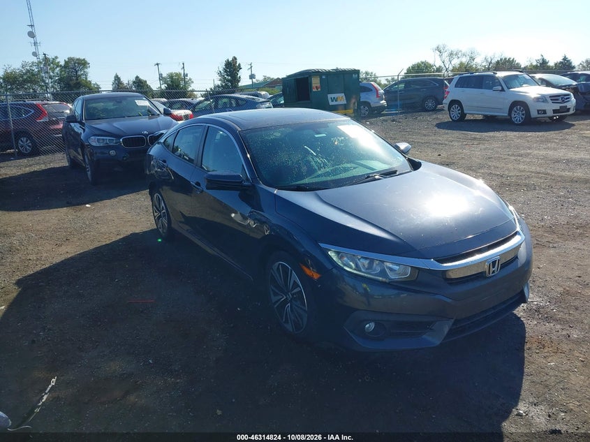 Vin: 19xfc1f73ge025374, lot: 46815047, honda civic ex-l 20161