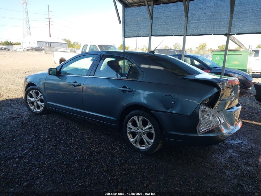 Vin: 3fahp0ha3cr379386, lot: 46815106, ford fusion se 20123