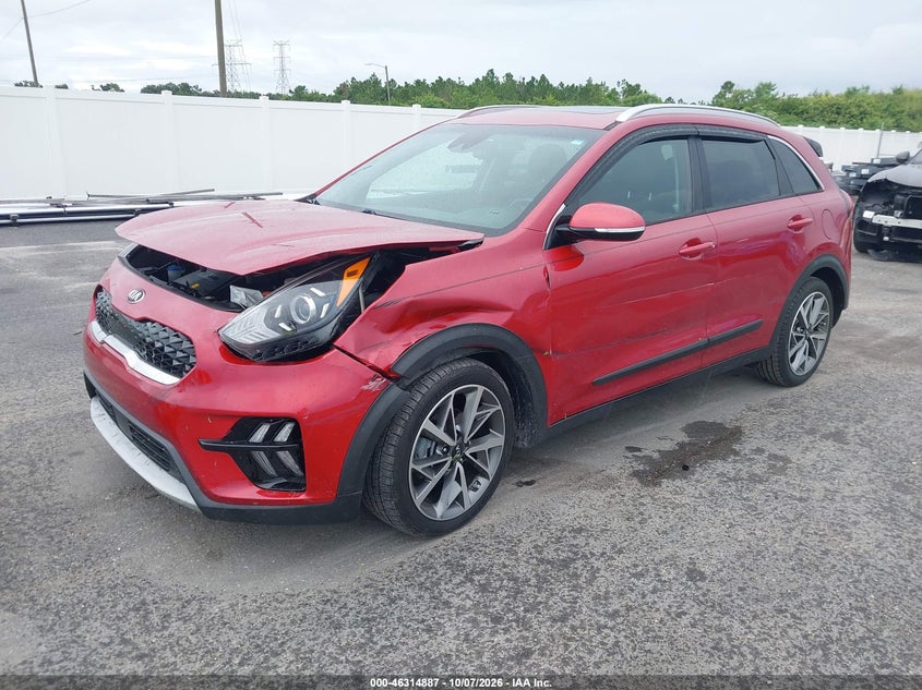 Vin: kndcc3lc8m5462777, lot: 46815110, kia niro touring 20212