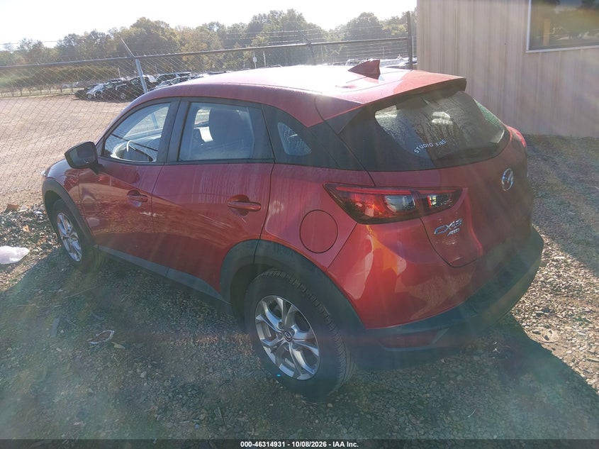 Vin: jm1dkfb79j1303833, lot: 46815154, mazda cx-3 sport 20183