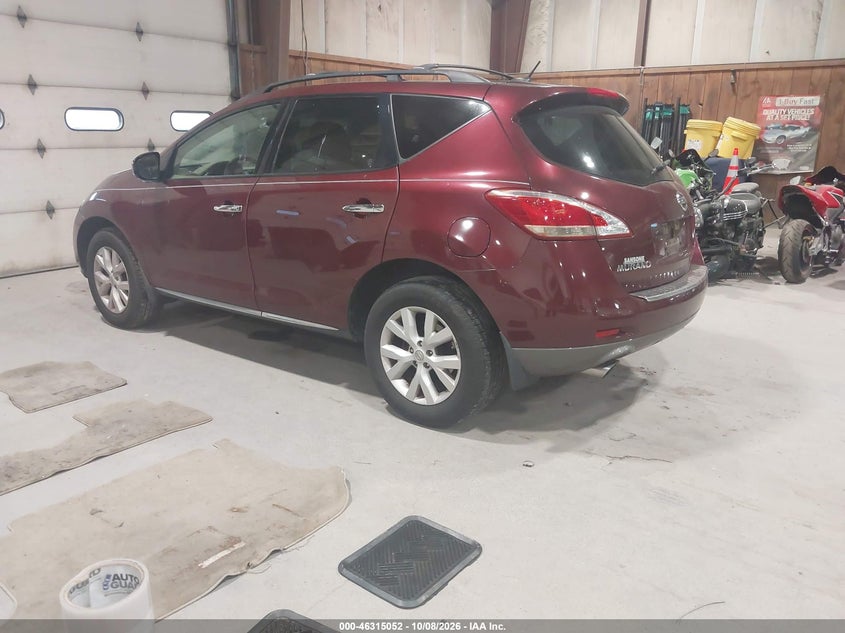 Vin: jn8az1mw5bw185746, lot: 46815275, nissan murano sv 20113