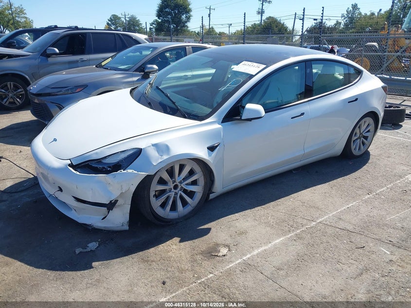 Vin: 5yj3e1ea5pf534905, lot: 46815351, tesla model 3 rear-wheel drive 20232