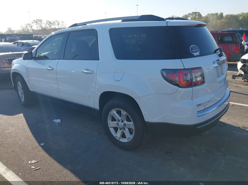 Vin: 1gkkrpkd6gj197062, lot: 46815397, gmc acadia sle-2 20163