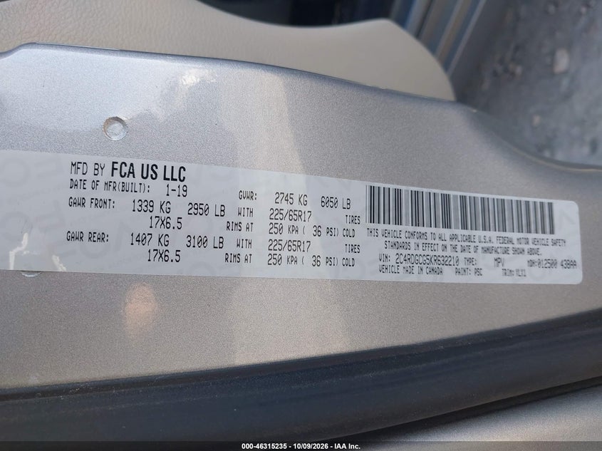 2019 DODGE GRAND CARAVAN SXT · Фото 9