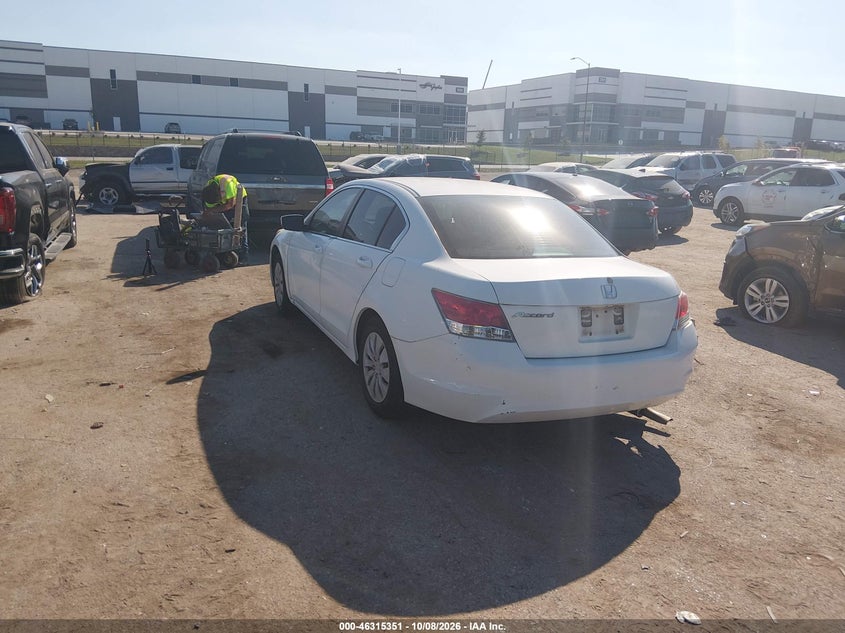 Vin: 1hgcp2f38aa100527, lot: 46815574, honda accord 2.4 lx 20103
