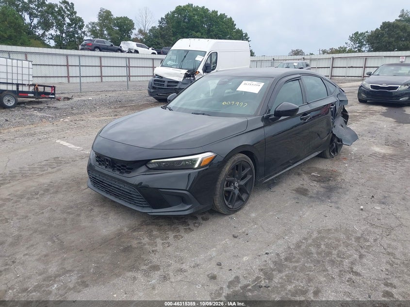 Vin: 19xfl2h82ne009997, lot: 46815582, honda civic sport 20222