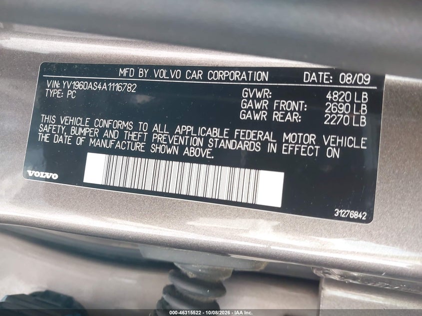 2010 VOLVO S80 3.2 · Фото 9