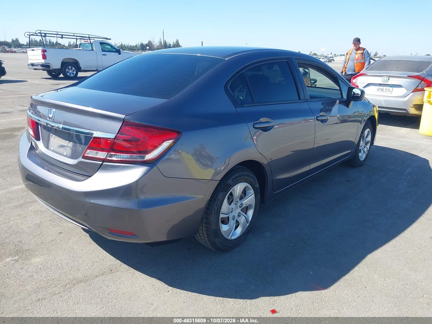 Vin: 19xfb2f56ee079594, lot: 46815832, honda civic lx 20144