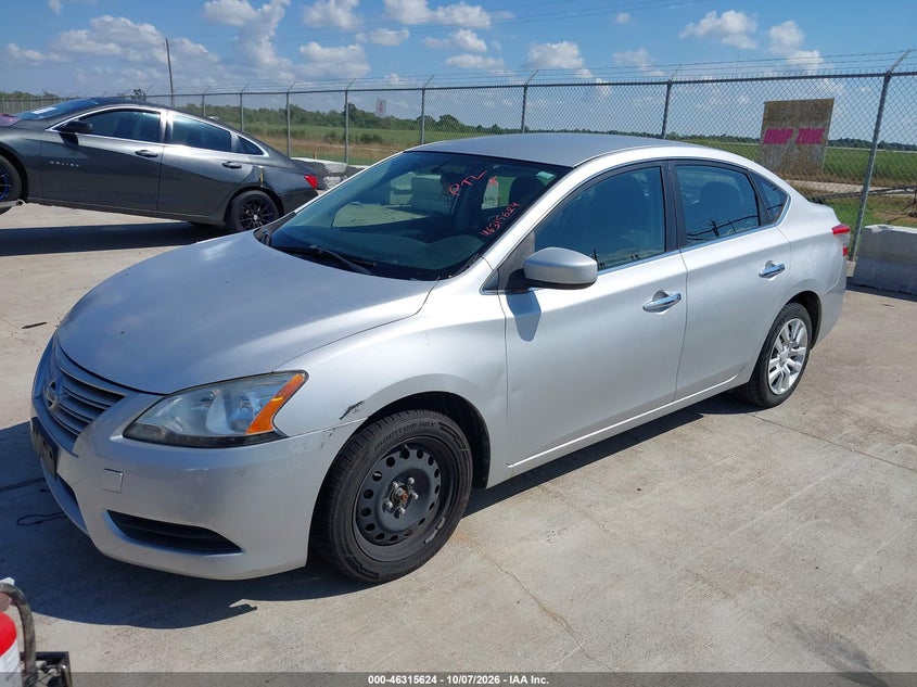 2015 Nissan Sentra Fe+ S/S/Sl/Sr/Sv, Normal Wear & Tear, IAAI, VIN 3N1AB7AP3FL632184 — photo 2
