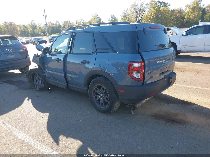 Vin: 3fmcr9b67rrf04966, lot: 46816018, ford bronco sport big bend 20243