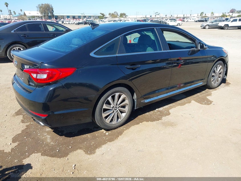 Vin: 5npe34af6fh053210, lot: 46816019, hyundai sonata sport 20154