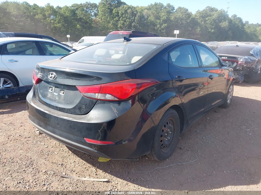 Vin: kmhdh4ae1gu601749, lot: 46816115, hyundai elantra se 20164