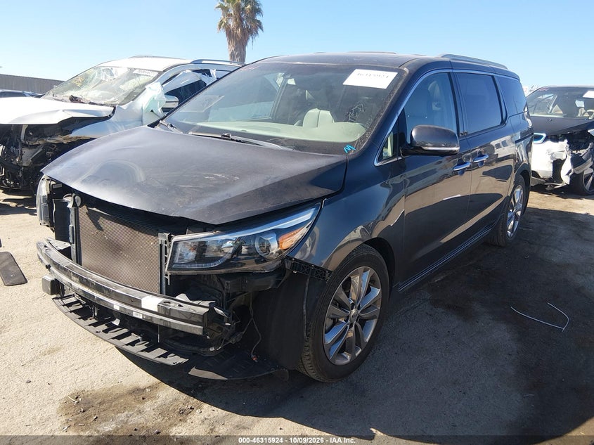 Vin: kndme5c10j6372330, lot: 46816147, kia sedona sx limited 20182