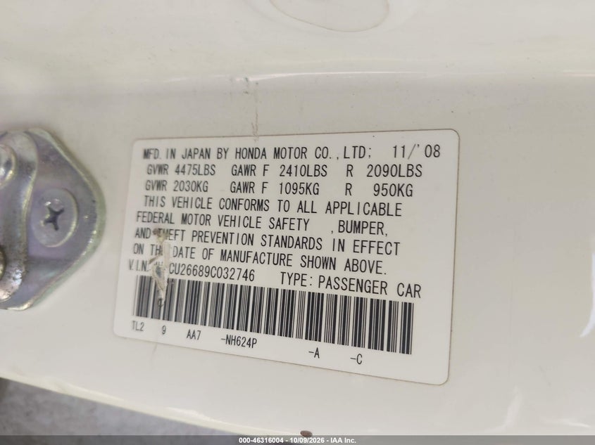 2009 ACURA TSX · Фото 9