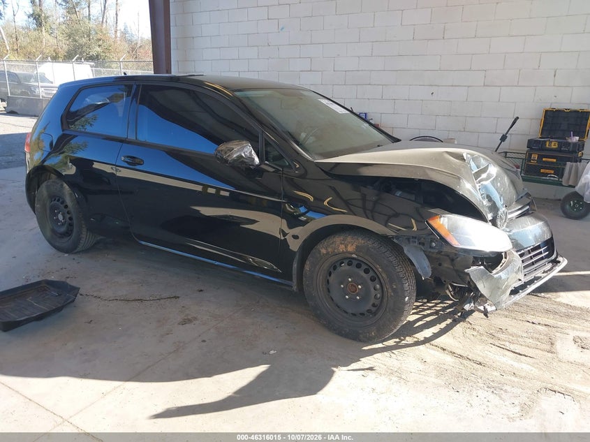 Vin: 3vw817au9fm025766, lot: 46816237, volkswagen golf launch edition 2-door 20151