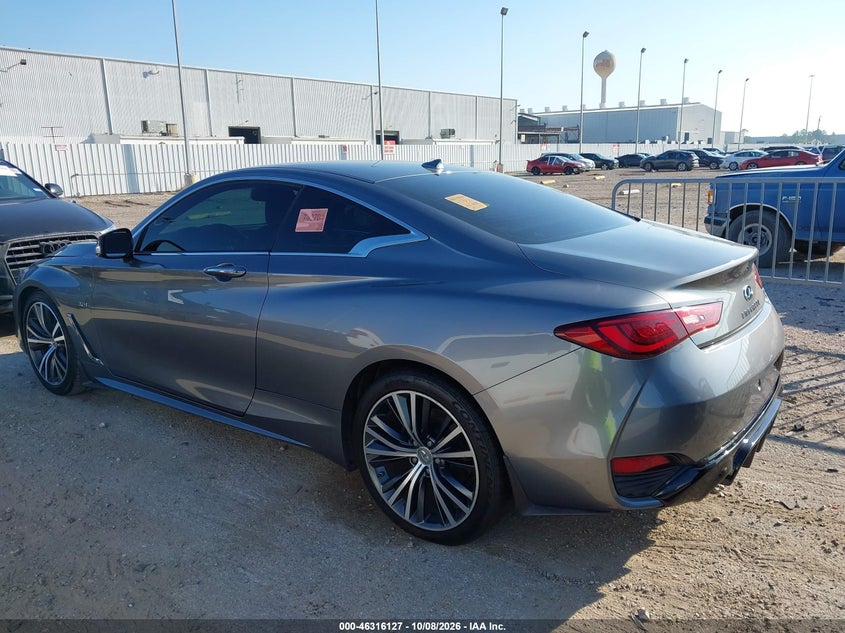Vin: jn1ev7ek2jm343318, lot: 46816349, infiniti q60 3.0t luxe 20183