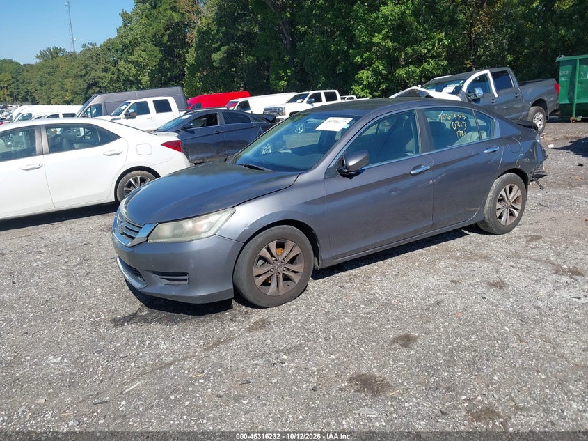 Vin: 1hgcr2f39ea248783, lot: 46816455, honda accord lx 20142