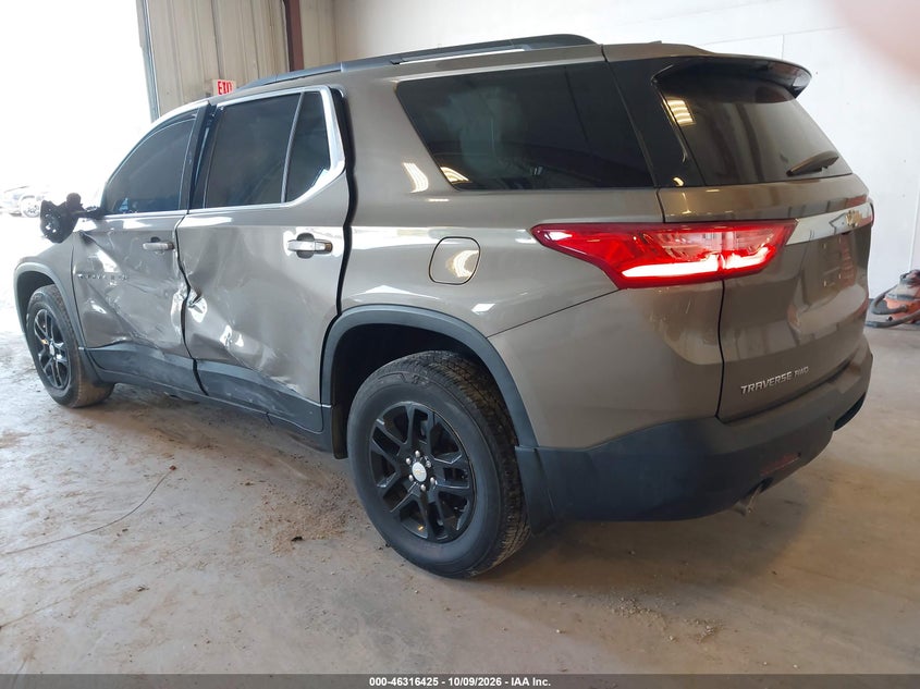 Vin: 1gnevgkw8lj138313, lot: 46816647, chevrolet traverse awd lt cloth 20203
