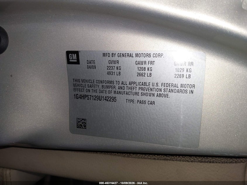 2009 BUICK LUCERNE CX-2 · Фото 9