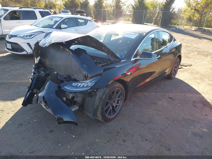 2018 Tesla Model 3 Long Range/Mid Range, Front End, IAAI, VIN 5YJ3E1EA8JF056521 — photo 2