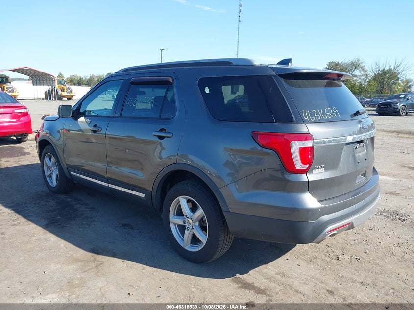 Vin: 1fm5k8dh2hgb77047, lot: 46816761, ford explorer xlt 20173
